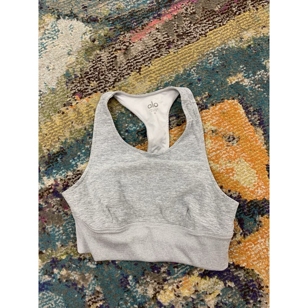 Alo Yoga Alosoft Serenity Grey Bra Size XS